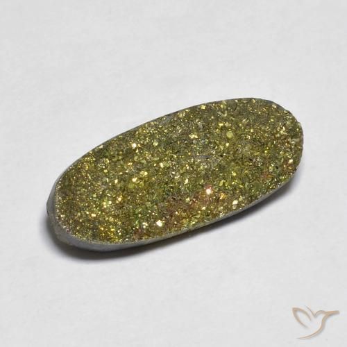 7.24ct Natural Multicolor Rainbow Pyrite, Oval, Opaque