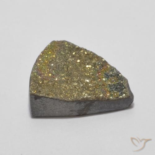 Rainbow Pyrite Gemstone in 13 x 11 mm (calibrated) Size for Sale, Rainbow Pyrite Stone in Multicolor Color