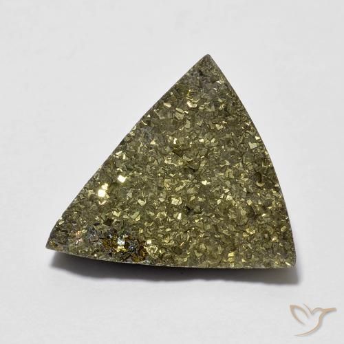 6.22 ct Multicolor Rainbow Pyrite Stone, Natural Rainbow Pyrite in Trillion Crystal Cluster Shape for Sale