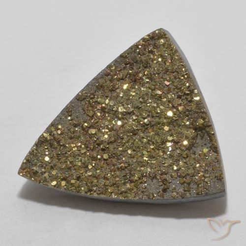 14.30 ct Multicolor Rainbow Pyrite Stone, Natural Rainbow Pyrite in Trillion Crystal Cluster Shape for Sale