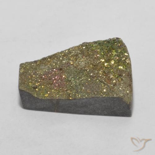 Rainbow Pyrite Gemstone in 15.5 x 12.5 mm Size for Sale, Rainbow Pyrite Stone in Multicolor Color