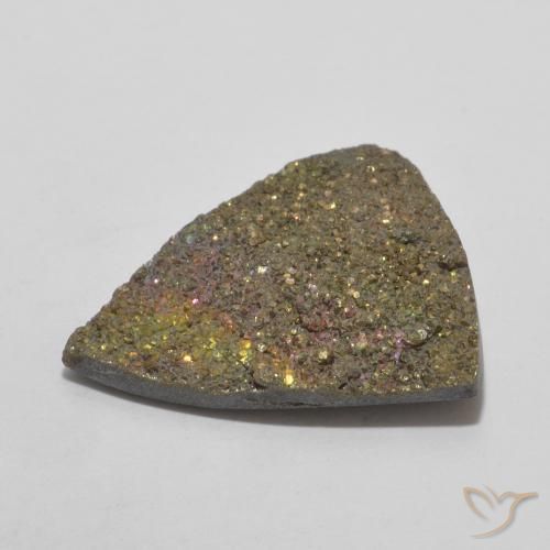 Rainbow Pyrite Gemstone in 18.6 x 16.2 mm Size for Sale, Rainbow Pyrite Stone in Multicolor Color