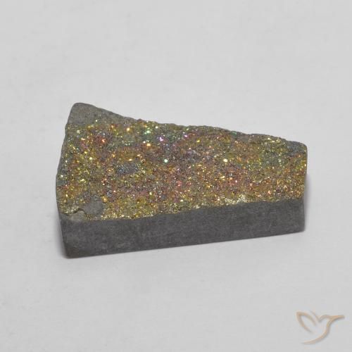 Rainbow Pyrite Gemstone in 17 x 10.8 mm Size for Sale, Rainbow Pyrite Stone in Multicolor Color