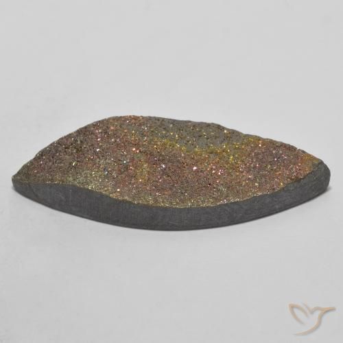 Rainbow Pyrite Gemstone in 32.4 x 12.1 mm Size for Sale, Rainbow Pyrite Stone in Multicolor Color