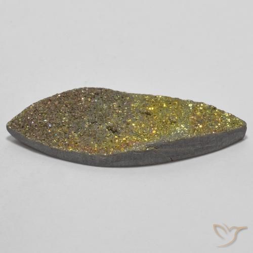 Rainbow Pyrite Gemstone in 27.1 x 9.3 mm Size for Sale, Rainbow Pyrite Stone in Multicolor Color