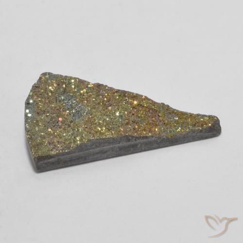 Rainbow Pyrite Gemstone in 19.5 x 11.7 mm Size for Sale, Rainbow Pyrite Stone in Multicolor Color