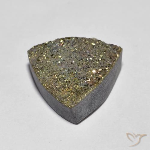 Rainbow Pyrite Gemstone in 13 x 13 mm (calibrated) Size for Sale, Rainbow Pyrite Stone in Multicolor Color