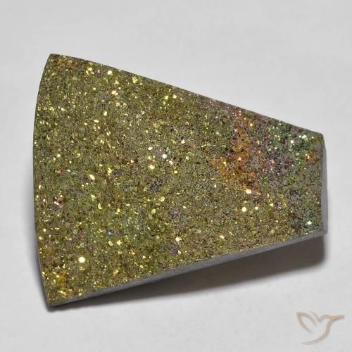 Pirite arcobaleno di forma dispari da 13,82 ct, 21,4 x 18,4 mm dalla Russia, Photo A