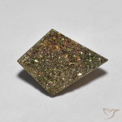 4.77 ct Multicolor Rainbow Pyrite Stone, Natural Rainbow Pyrite in Rhomb Crystal Cluster Shape for Sale