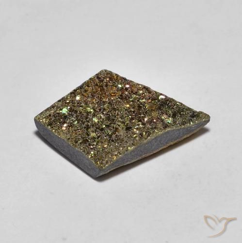 Rainbow Pyrite Gemstone in 17 x 12.5 mm Size for Sale, Rainbow Pyrite Stone in Multicolor Color