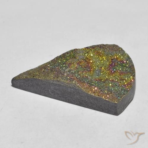 Rainbow Pyrite Gemstone in 22.3 x 15.9 mm Size for Sale, Rainbow Pyrite Stone in Multicolor Color
