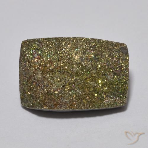 5.28 ct Rainbow Pyrite, 14.4 x 9.6 mm From Russia, Photo A