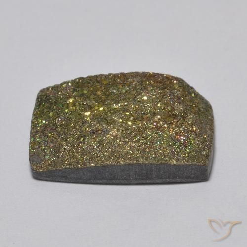 Rainbow Pyrite Gemstone in 14.4 x 9.6 mm Size for Sale, Rainbow Pyrite Stone in Multicolor Color