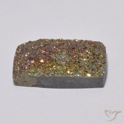 Rainbow Pyrite Gemstone in 17.5 x 10 mm Size for Sale, Rainbow Pyrite Stone in Multicolor Color