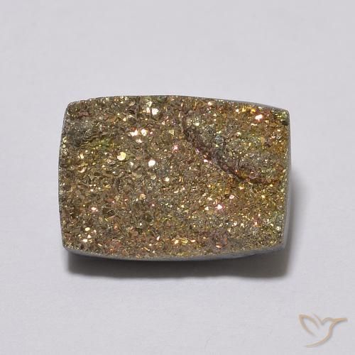4.2 ct Rainbow Pyrite, 11.2 x 8.1 mm From Russia, Photo A