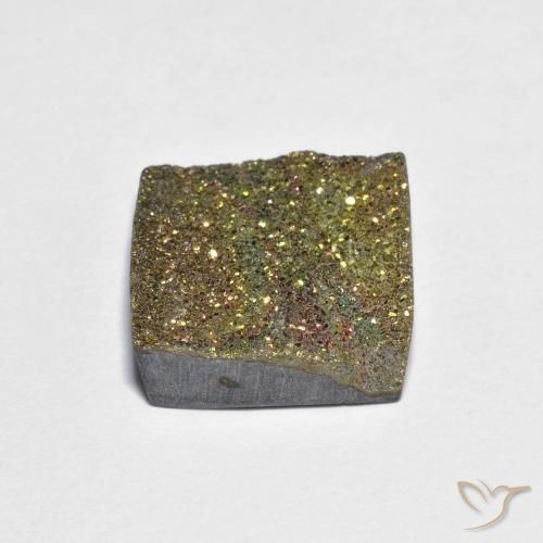 Rainbow Pyrite Gemstone in 13 x 13 mm (calibrated) Size for Sale, Rainbow Pyrite Stone in Multicolor Color