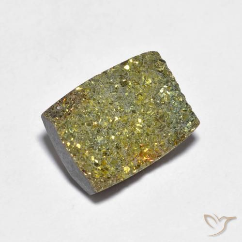 4.03 ct Multicolor Rainbow Pyrite Stone, Natural Rainbow Pyrite in Baguette Crystal Cluster Shape for Sale