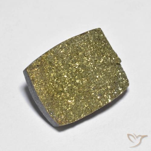 12.20ct Natural Multicolor Rainbow Pyrite, Baguette, Opaque