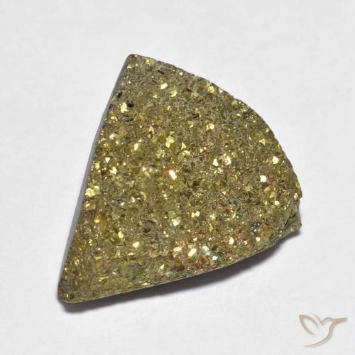 8.41 ct Multicolor Rainbow Pyrite Stone, Natural Rainbow Pyrite in Trillion Crystal Cluster Shape for Sale