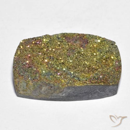 Rainbow Pyrite Gemstone in 22 x 14.9 mm Size for Sale, Rainbow Pyrite Stone in Multicolor Color