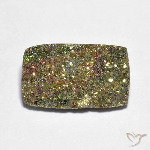 4.15 ct Rainbow Pyrite, 13.8 x 8.3 mm From Russia, Photo A