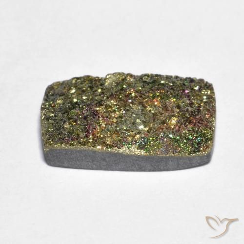 Rainbow Pyrite Gemstone in 13.8 x 8.3 mm Size for Sale, Rainbow Pyrite Stone in Multicolor Color