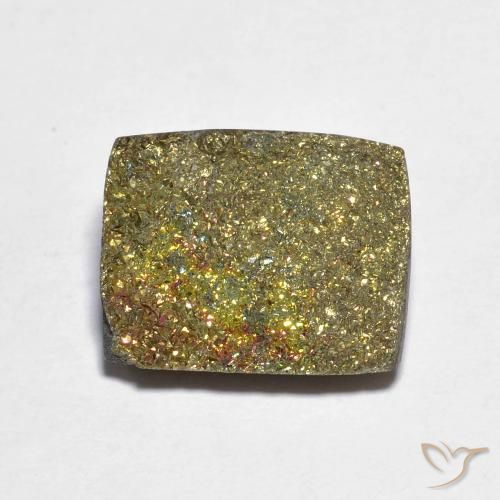 6.27ct Natural Multicolor Rainbow Pyrite, Baguette, Opaque