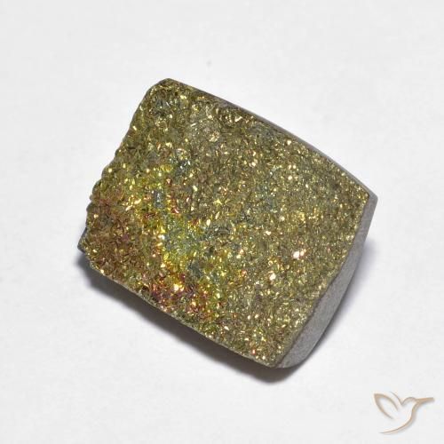 6.27 ct Multicolor Rainbow Pyrite Stone, Natural Rainbow Pyrite in Baguette Crystal Cluster Shape for Sale