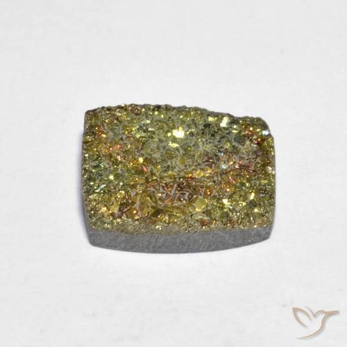 Rainbow Pyrite Gemstone in 11 x 9 mm (calibrated) Size for Sale, Rainbow Pyrite Stone in Multicolor Color