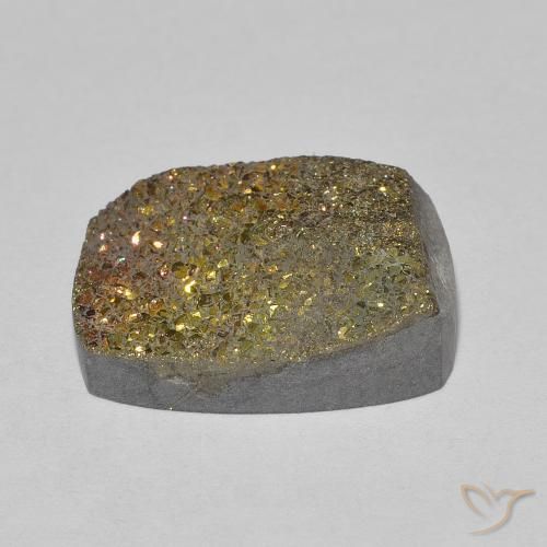 Rainbow Pyrite Gemstone in 15.8 x 11.4 mm Size for Sale, Rainbow Pyrite Stone in Multicolor Color