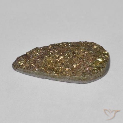 Rainbow Pyrite Gemstone in 19.3 x 10.6 mm Size for Sale, Rainbow Pyrite Stone in Multicolor Color