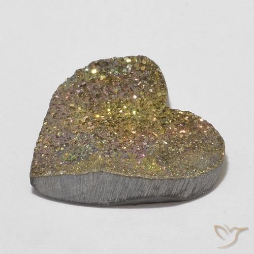 Rainbow Pyrite Gemstone in 17.1 x 15.7 mm Size for Sale, Rainbow Pyrite Stone in Multicolor Color