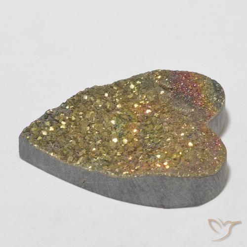 Rainbow Pyrite Gemstone in 21.6 x 16.7 mm Size for Sale, Rainbow Pyrite Stone in Multicolor Color