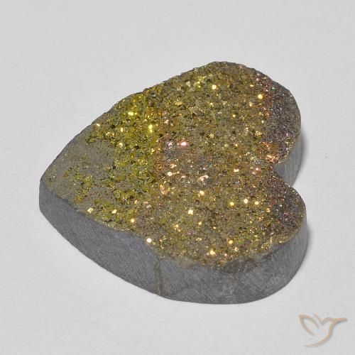 Rainbow Pyrite Gemstone in 18 x 18 mm (calibrated) Size for Sale, Rainbow Pyrite Stone in Multicolor Color