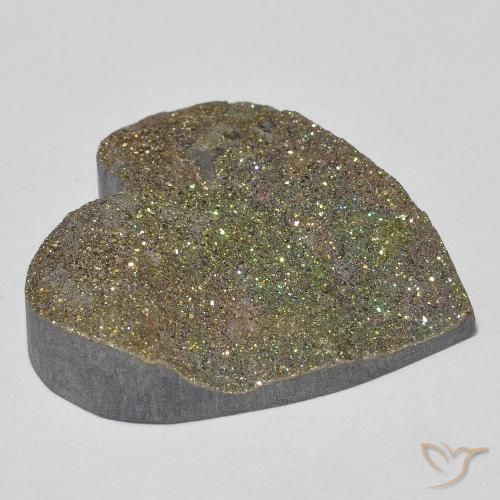 Rainbow Pyrite Gemstone in 23.5 x 23 mm Size for Sale, Rainbow Pyrite Stone in Multicolor Color