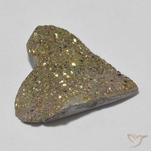 Rainbow Pyrite Gemstone in 21.1 x 20 mm Size for Sale, Rainbow Pyrite Stone in Multicolor Color