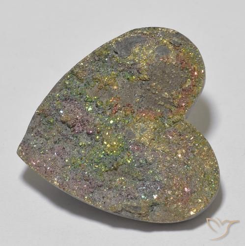 Pirite arcobaleno da 17,87 ct, 22,4 x 22,4 mm dalla Russia, Photo A