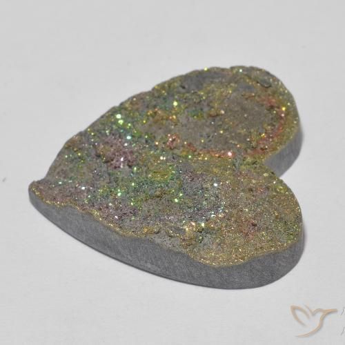 Rainbow Pyrite Gemstone in 22.4 x 22.4 mm Size for Sale, Rainbow Pyrite Stone in Multicolor Color