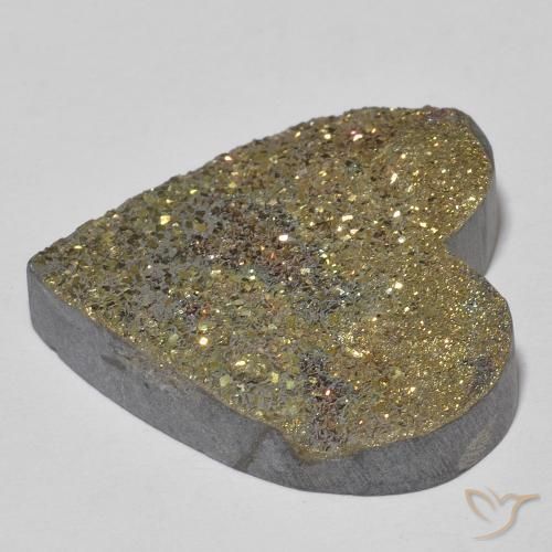Rainbow Pyrite Gemstone in 24.5 x 24.2 mm Size for Sale, Rainbow Pyrite Stone in Multicolor Color