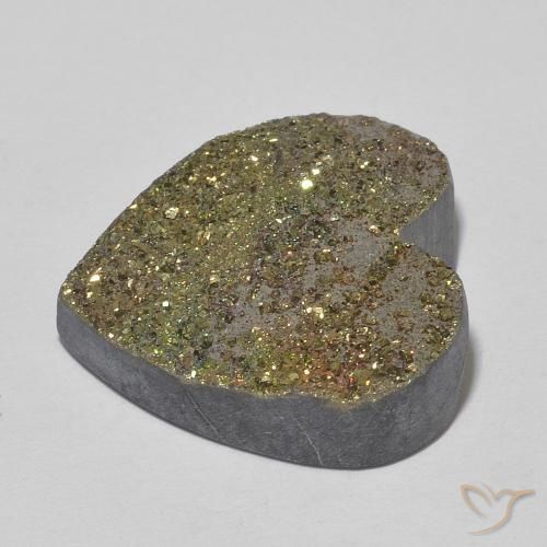 Rainbow Pyrite Gemstone in 19 x 19 mm (calibrated) Size for Sale, Rainbow Pyrite Stone in Multicolor Color