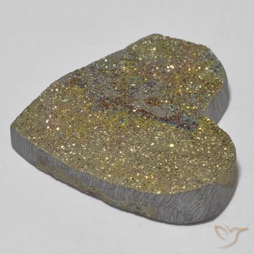 Rainbow Pyrite Gemstone in 25.6 x 24.4 mm Size for Sale, Rainbow Pyrite Stone in Multicolor Color