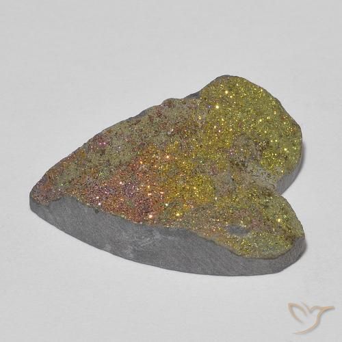 Rainbow Pyrite Gemstone in 21.1 x 15.5 mm Size for Sale, Rainbow Pyrite Stone in Multicolor Color