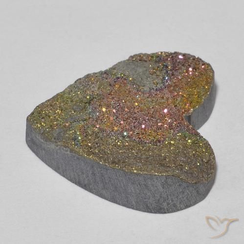 Rainbow Pyrite Gemstone in 18.2 x 17.1 mm Size for Sale, Rainbow Pyrite Stone in Multicolor Color