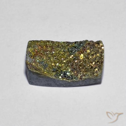 Rainbow Pyrite Gemstone in 12.5 x 7.7 mm Size for Sale, Rainbow Pyrite Stone in Multicolor Color