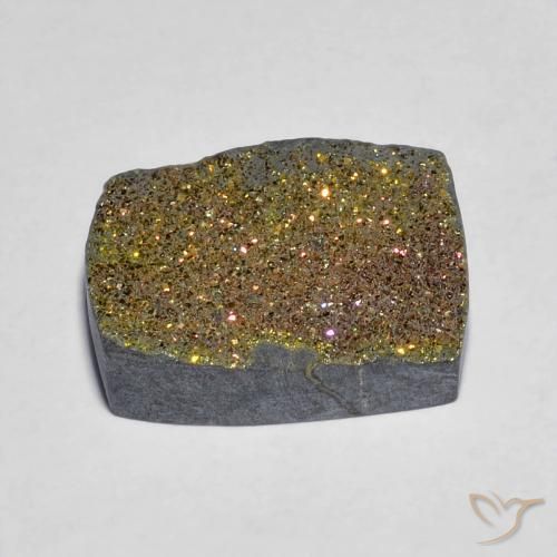 Rainbow Pyrite Gemstone in 14.5 x 11.4 mm Size for Sale, Rainbow Pyrite Stone in Multicolor Color