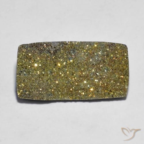 7.41 ct Multicolor Rainbow Pyrite Stone, Natural Rainbow Pyrite in Baguette Crystal Cluster Shape for Sale