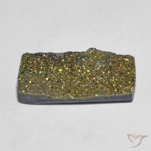 Rainbow Pyrite Gemstone in 19.2 x 10 mm Size for Sale, Rainbow Pyrite Stone in Multicolor Color