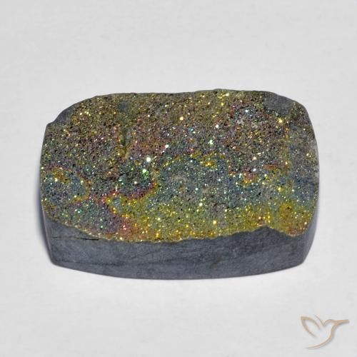 Rainbow Pyrite Gemstone in 20 x 15 mm (calibrated) Size for Sale, Rainbow Pyrite Stone in Multicolor Color