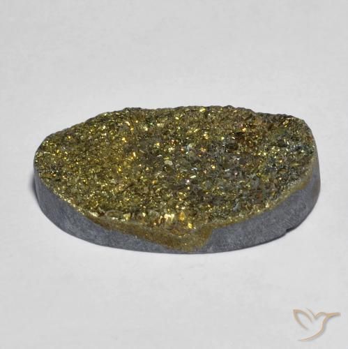Rainbow Pyrite Gemstone in 22.2 x 12.4 mm Size for Sale, Rainbow Pyrite Stone in Multicolor Color