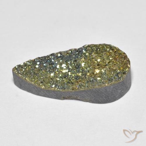 Rainbow Pyrite Gemstone in 18.8 x 8.5 mm Size for Sale, Rainbow Pyrite Stone in Multicolor Color